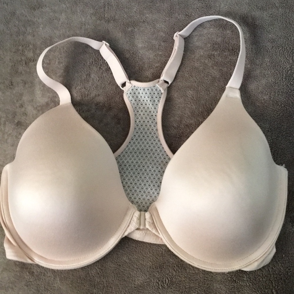 Cute pink front close racer back maidenform 36D